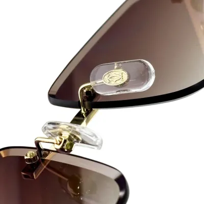 Cartier square frame glasses cedar/black/grey/gun black color Size 59口18-145