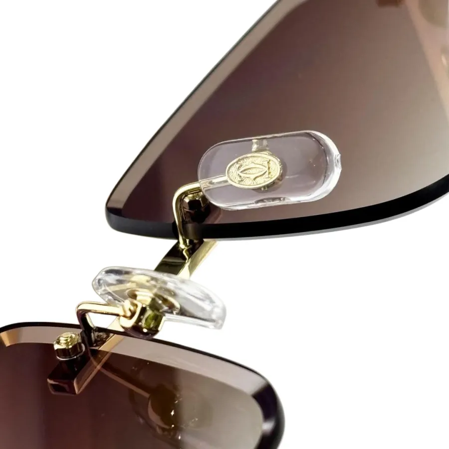 Cartier square frame glasses cedar/black/grey/gun black color Size 59口18-145