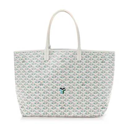 Goyard Saint Louis Claire Voie PM White Opaline Goyardine Canvas