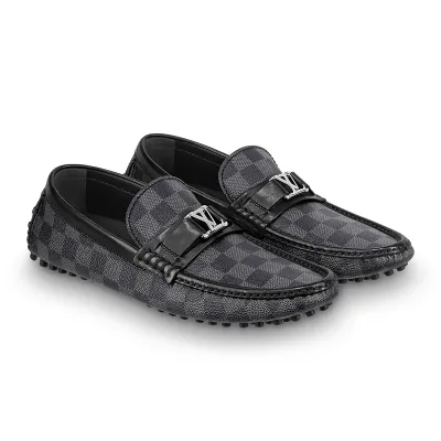 Louis Vuitton men's Grey leather shoes Loafers