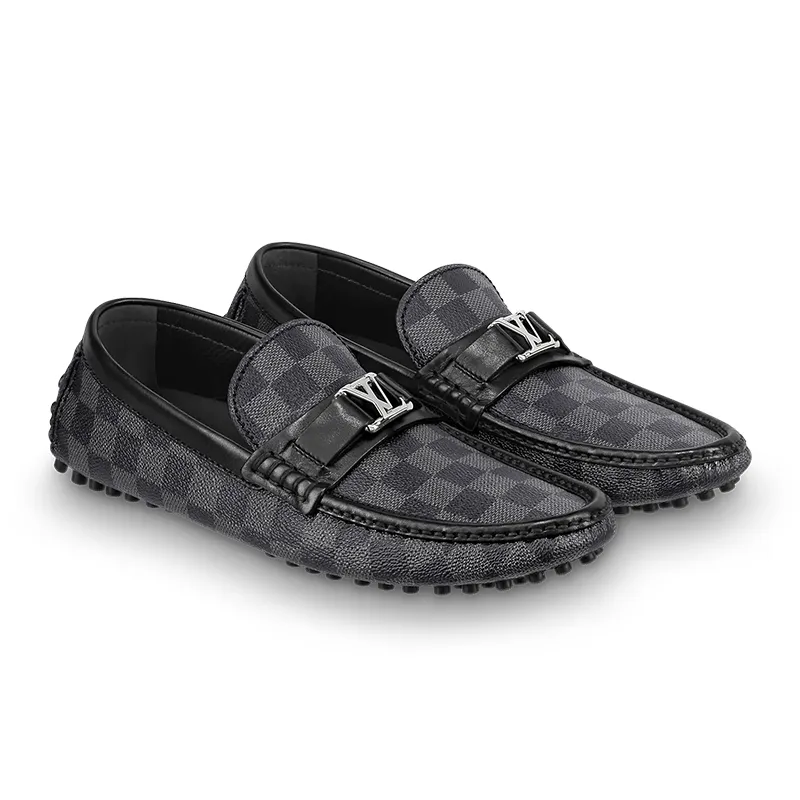 Louis Vuitton men's Grey leather shoes Loafers