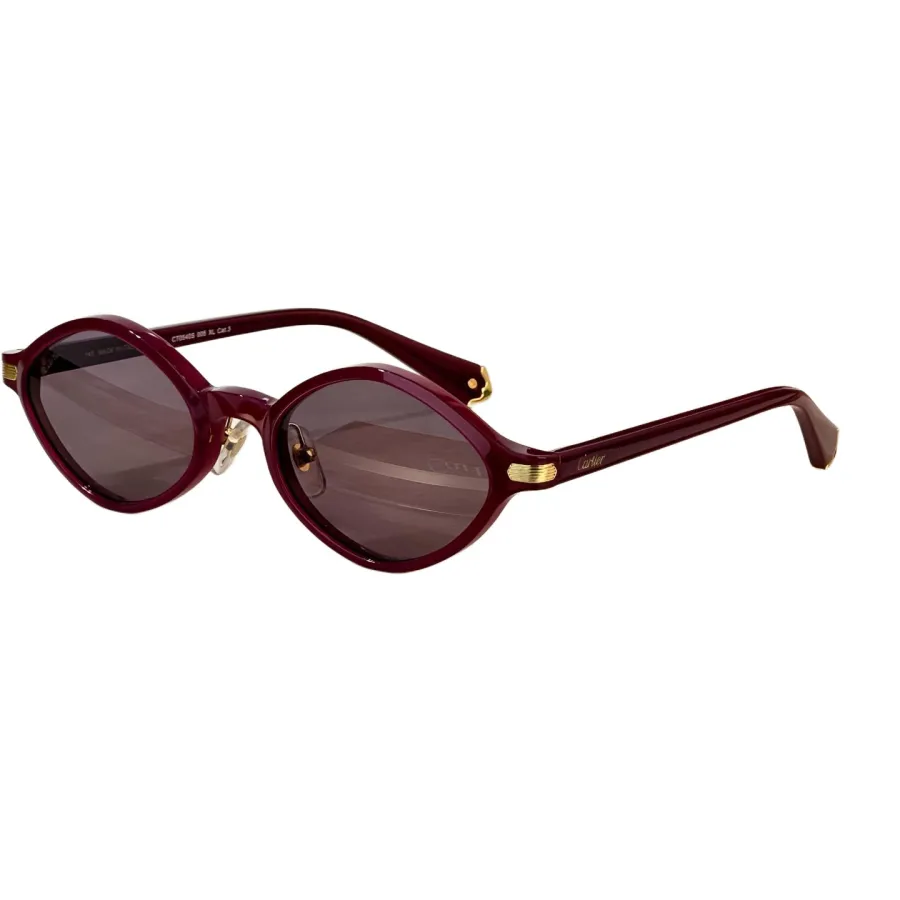 Cartier Oval glasses ivory/black/black brown/burgundy/coffee/leopard color Size 48-21-145