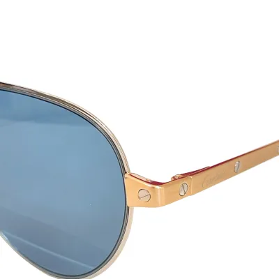Cartier Pilot glasses blue gold/green gold/brown gold/grey gold/grey silver color Size 54口20-145
