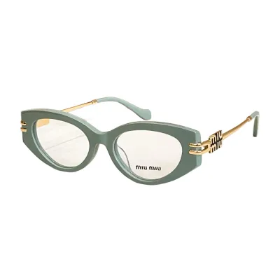 Miu Miu Cat Eye glasses chocolate brown/transparent chocolate/black gold/black tawny/green/green brown/black red/transparent black color Size 52口18-140
