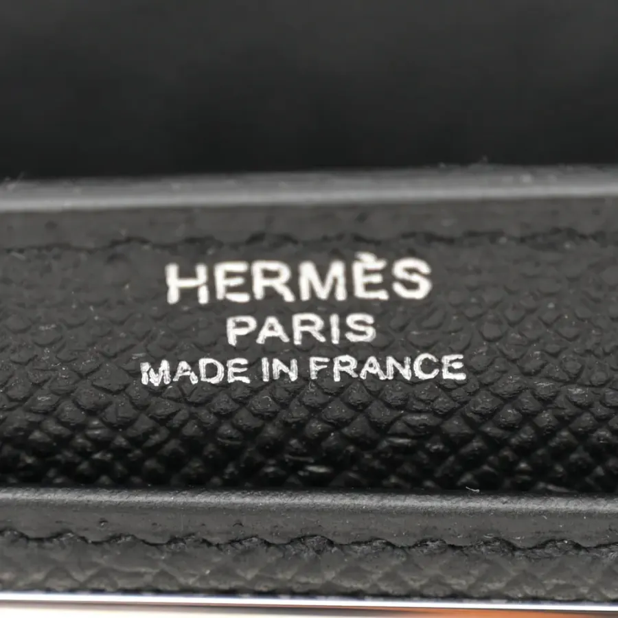 Hermès Kelly Dépêches 25 Pouch Black Epsom Leather Palladium Hardware