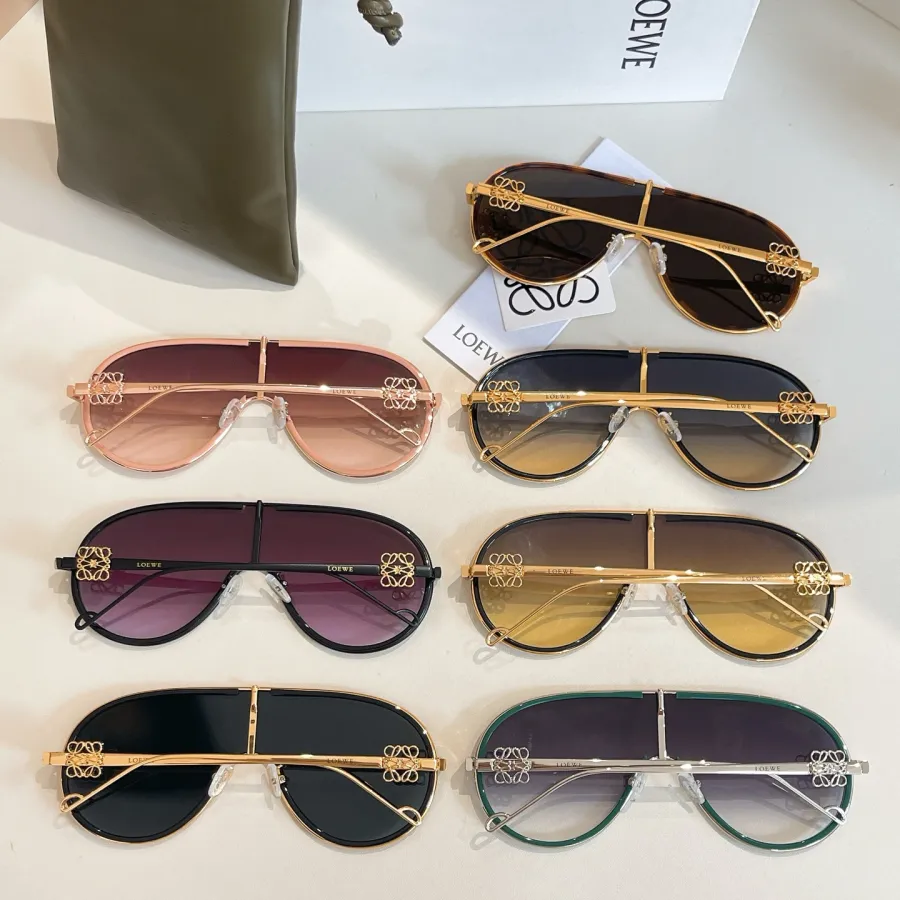 Loewe glasses pink/green/black gold/leopard/black yellow/black red/blue orange color Size 138口0-145
