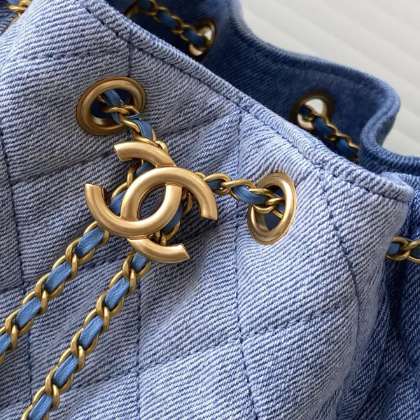 Chanel Denim blue/purple Abrasive Sand Leather Shoulder Bags - Image 6