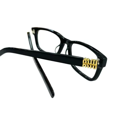 Miu Miu Wrap glasses black gold/white/tawny/leopard color Size 57口18-140