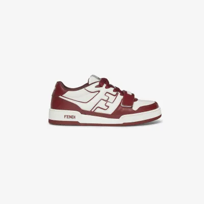 FENDI Burgundy leather low-top shoes Sneakers