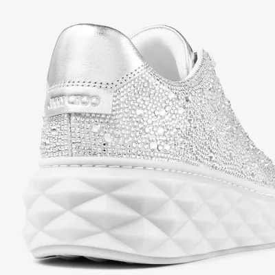 JIMMY CHOO Crystal sparkly suede sneakers