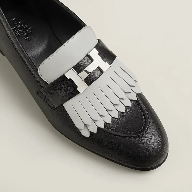 HERMES Royal Black Loafers