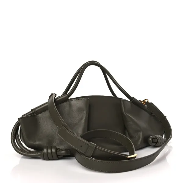 Loewe Paseo Bag Small Dark Khaki Green Shiny Nappa Calfskin Leather - Image 3