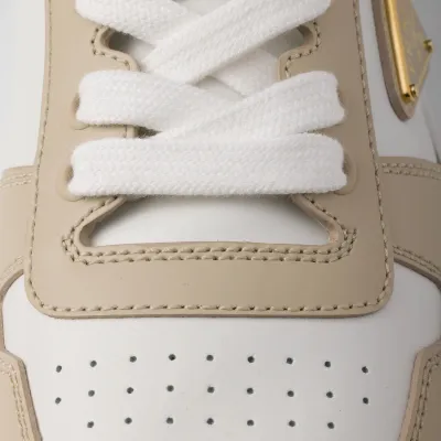 PRADA White and desert  leather sneakers