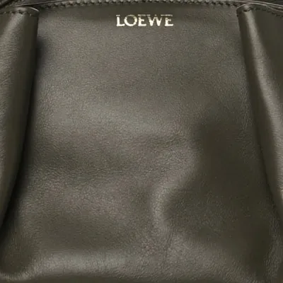 Loewe Paseo Bag Small Dark Khaki Green Shiny Nappa Calfskin Leather