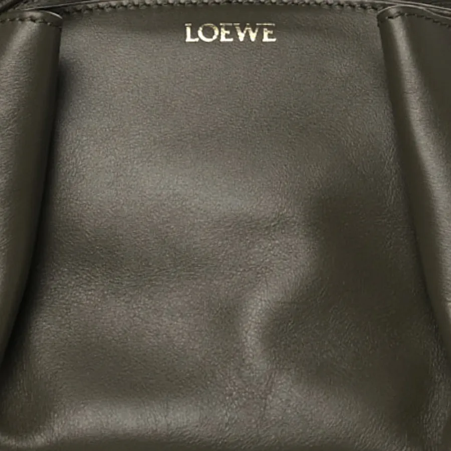 Loewe Paseo Bag Small Dark Khaki Green Shiny Nappa Calfskin Leather