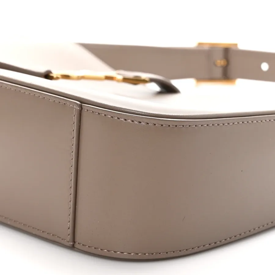 Saint Laurent Medium Le 5 À 7 Hobo Taupe Smooth Calfskin Leather Aged Gold Hardware