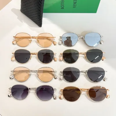 Bottega Veneta glasses silver/black silver/eggplant/green gold/brown/apricot gold/apricot silver color Size 53口21-145