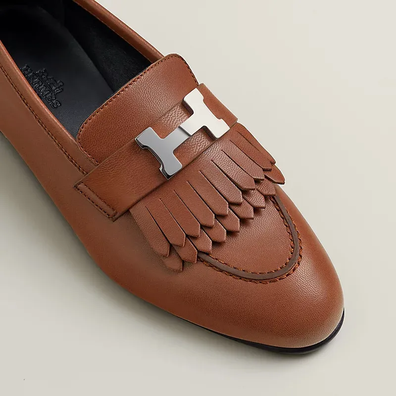 HERMES Royal Brown Loafers