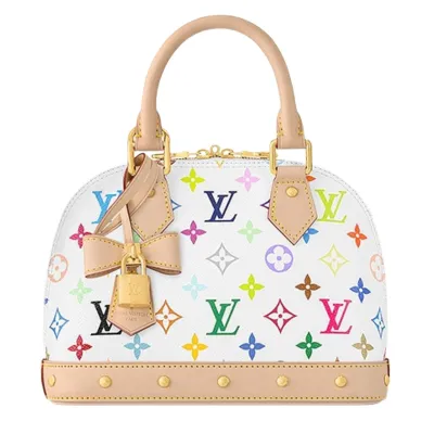 LOUIS VUITTON x Takashi Murakami NANO SPEEDY adjustable shoulder strap white tri-color