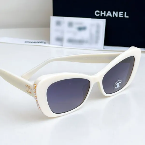CHANEL glasses white gold color size 56口16-140 - Image 5