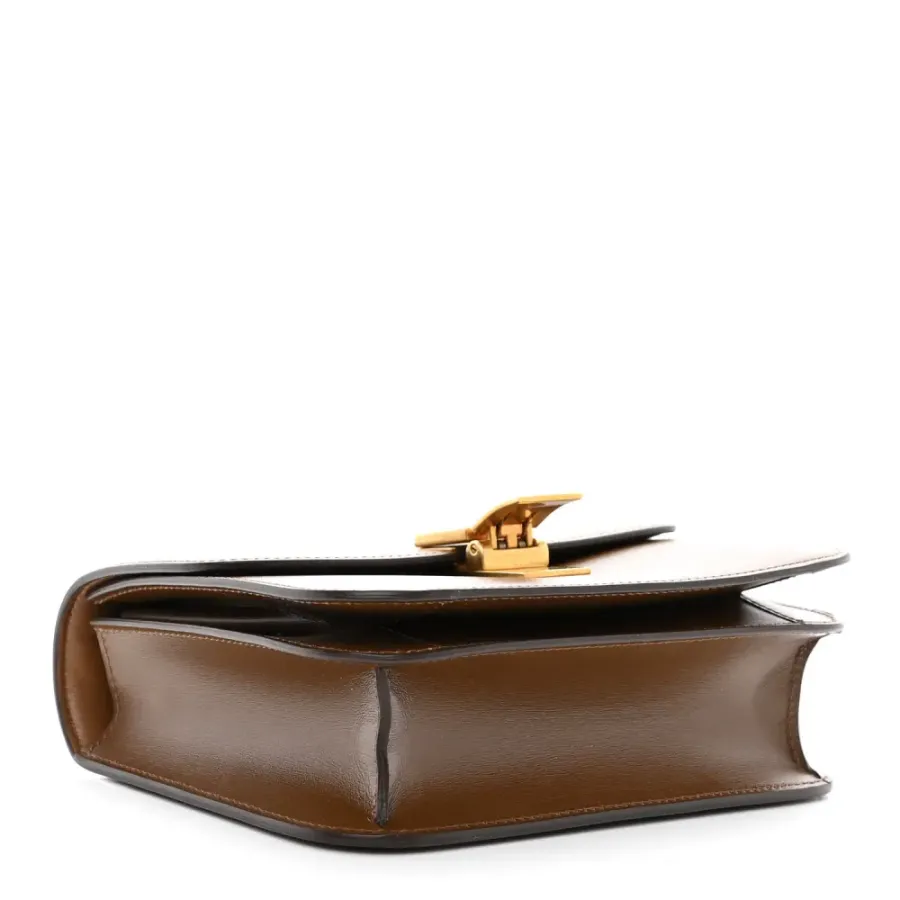 Celine Small Teen Classic Box Flap Bag Camel Box Calfskin Leather Gold Hardware