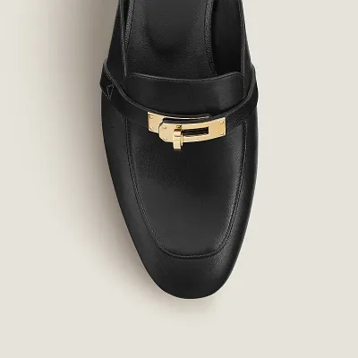 HERMES Oz Mule black Slippers