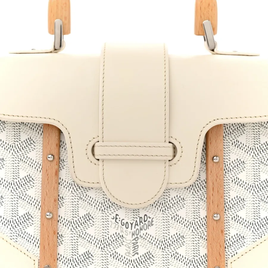 Goyard Mini Saigon Structured White Goyardine Canvas