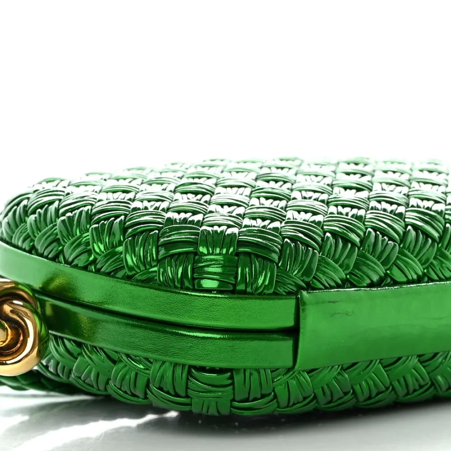 Bottega Veneta Mini Intrecciato Knot on Strap Metallic Envy Calfskin Leather
