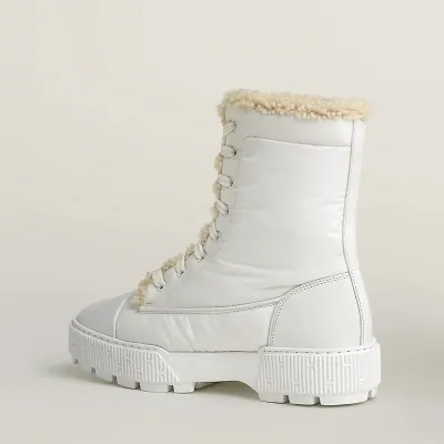 HERMES Fresh Black White boots