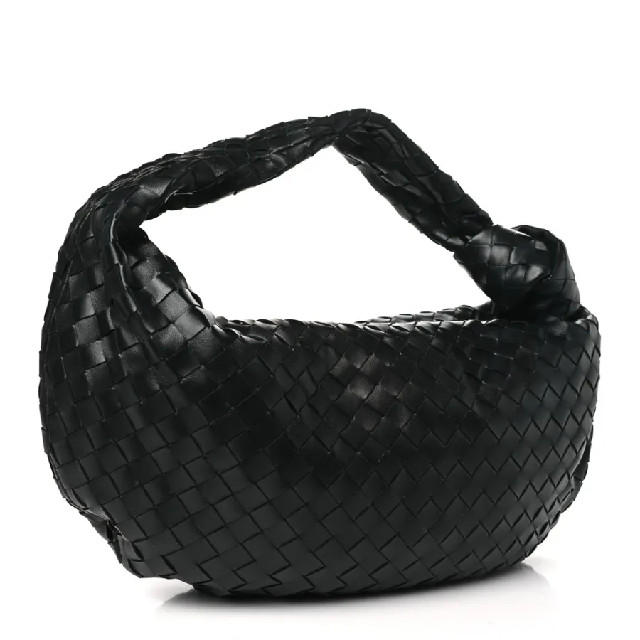 Bottega Veneta Small Intrecciato Jodie Black Nappa Leather