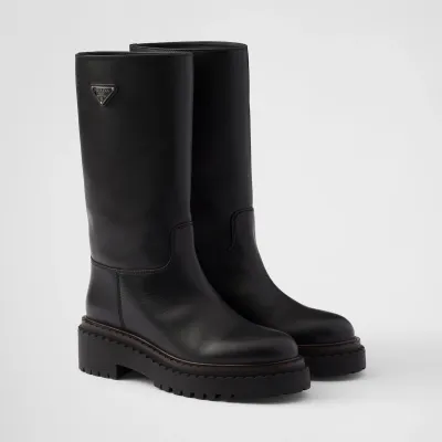 PRADA Leather long boots