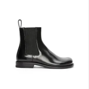 LOEWE Black leather Campo Chelsea boots