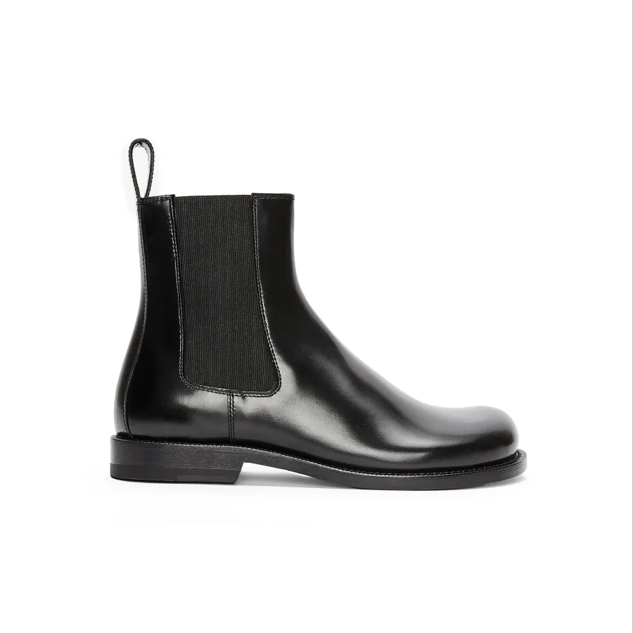 LOEWE Black leather Campo Chelsea boots