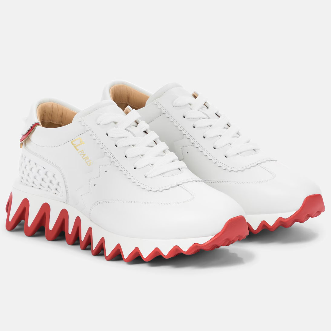 Christian Louboutin Tênis branco e vermelho