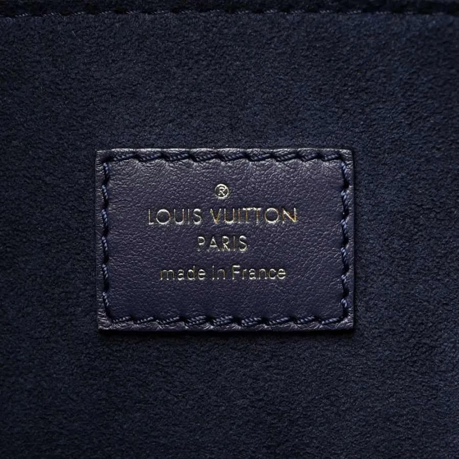 Louis Vuitton On My Side MM Navy Braided Mahina Calfskin Leather Brass Hardware