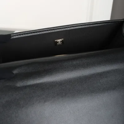 Chanel Black Quilted Caviar Leathe Backpacks