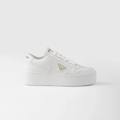 PRADA white leather sneakers