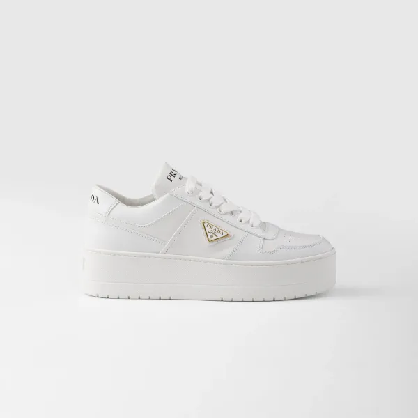 PRADA white leather sneakers