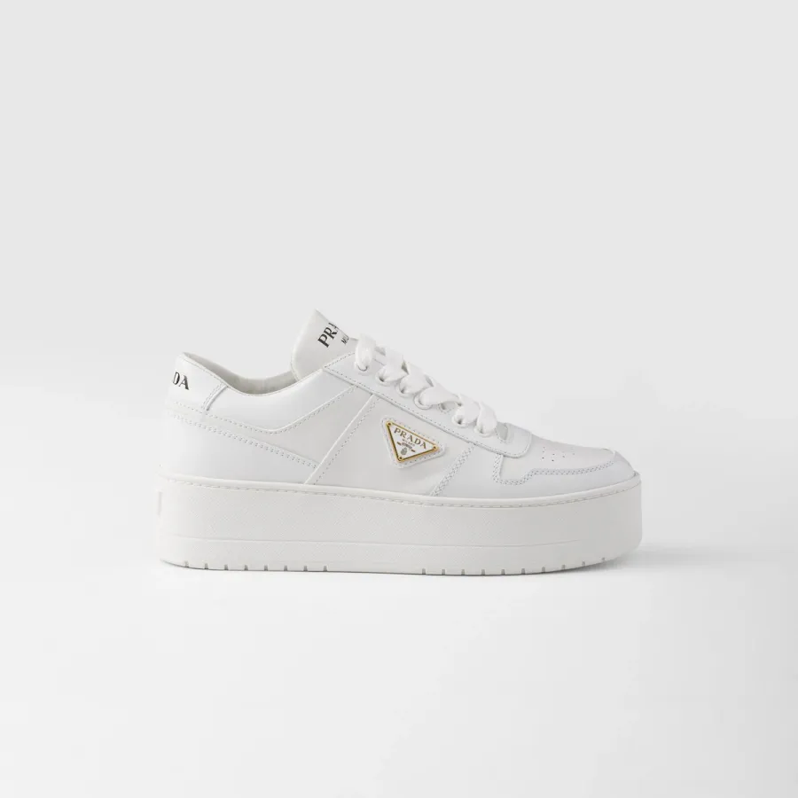 PRADA white leather sneakers