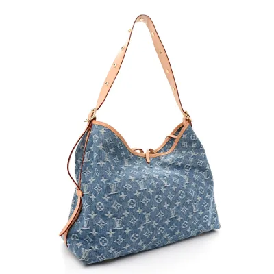 Louis Vuitton CarryAll MM Blue Monogram Denim