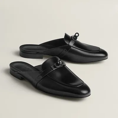 HERMES Oz Mule black Slippers