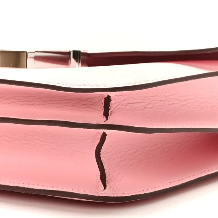 Hermès Constance 18 Rose Sakura Chèvre Mysore Leather Silver Hardware