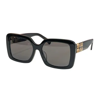 Miu Miu square frame glasses black/pink/leopard color Size 56口17-140