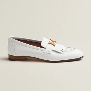 HERMES Royal White Loafers