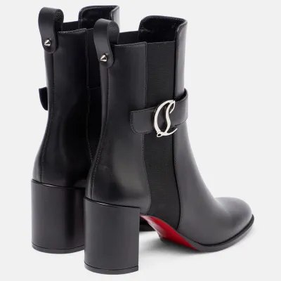 Christian Louboutin Black thick soles with thick heels and bare boots