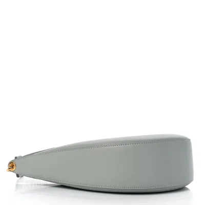 Loewe Luna Bag Small Ash Grey Satin & Jacquard Calfskin Leather Gold Hardware