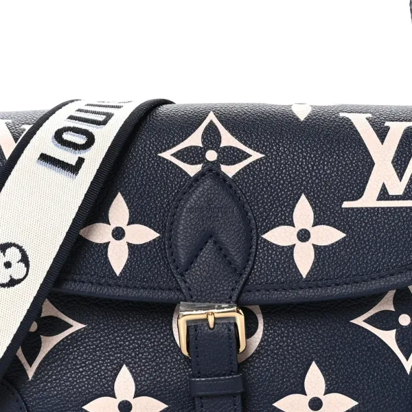 Louis Vuitton Diane PM Navy/Creme Giant Monogram Empreinte Leather - Image 8
