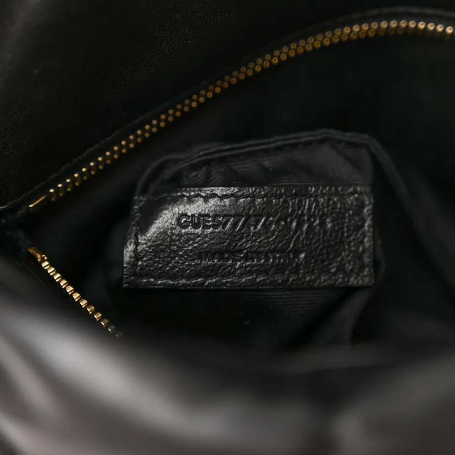 Saint Laurent Small Loulou Chain Satchel Black Quilted Puffer Monogram Lambskin Leather Gold Hardware