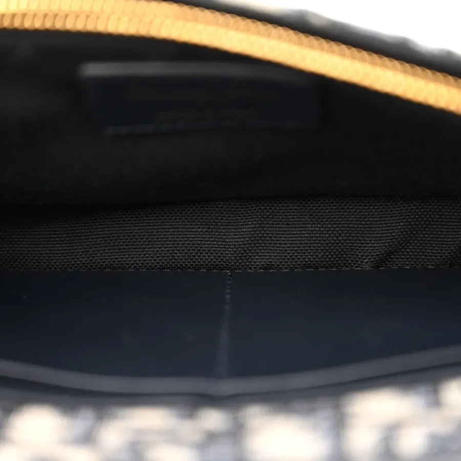 Dior Small Montaigne 30 2-in-1 Pouch Blue Oblique Canvas Gold Hardware