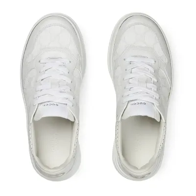 Gucci GG printed embossed sports shoes white Sneakers